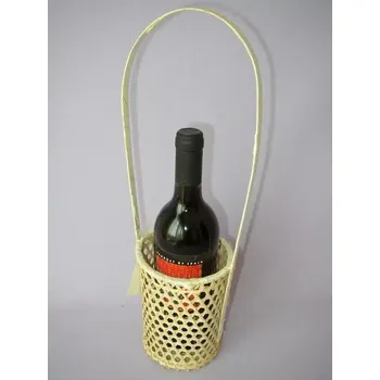 Úložný box Bambusový košík na 1 láhev - SLEVA 3% s kodem radost25