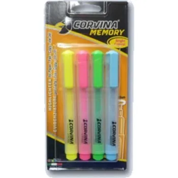 Zvýrazňovač Zvýrazňovač sada Unix Corvina memory 4ks