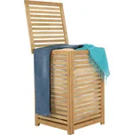 Koš na prádlo BASKET - lakovaný bambus/béžová - SLEVA 3% s kodem radost25