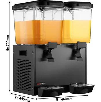 G.Gastro Dávkovač džusu - 2x 18L - černý