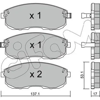 Auto-moto Sada brzdových destiček, kotoučová brzda CIFAM 822-404-0