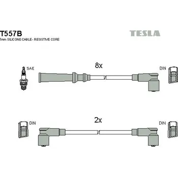 Zapalovací kabel Sada kabelů pro zapalování TESLA T557B
