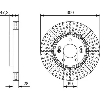 Brzdový kotouč Brzdový kotouč BOSCH 0 986 479 U43