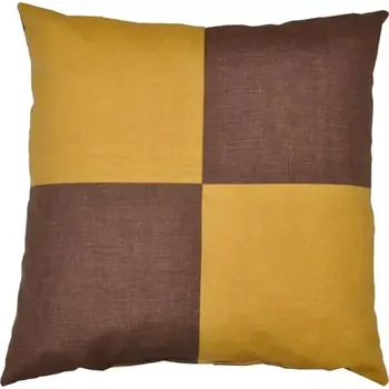 Polštář Polštářek - hnědá/žlutá - SLEVA 3% s kodem radost25