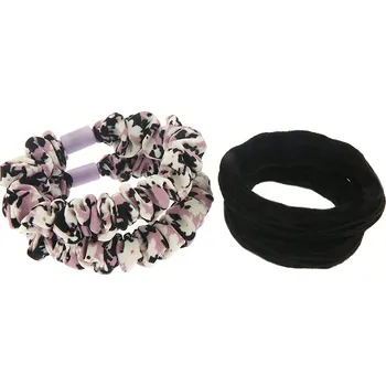 Sada gumiček do vlasů - 4 kusy, černé barvy 8000855-3