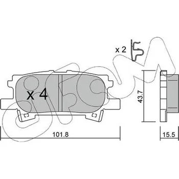 Brzdová destička Sada brzdových destiček, kotoučová brzda CIFAM 822-619-0