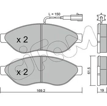 Auto-moto Sada brzdových destiček, kotoučová brzda CIFAM 822-708-1