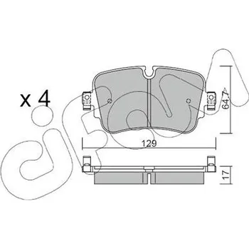 Auto-moto Sada brzdových destiček, kotoučová brzda CIFAM 822-1130-0