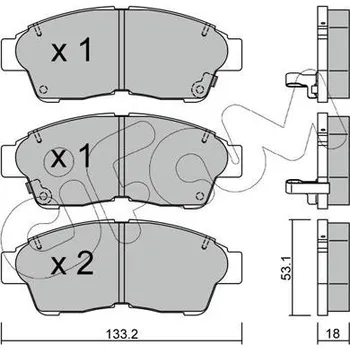 Brzdová destička Sada brzdových destiček, kotoučová brzda CIFAM 822-149-0