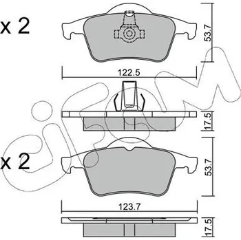 Brzdová destička Sada brzdových destiček, kotoučová brzda CIFAM 822-348-0