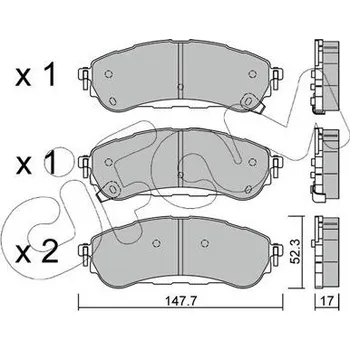 Auto-moto Sada brzdových destiček, kotoučová brzda CIFAM 822-1344-0