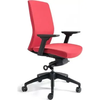 Kancelářská židle J2 BP černý plast - červená 202 - SLEVA 3% s kodem radost25