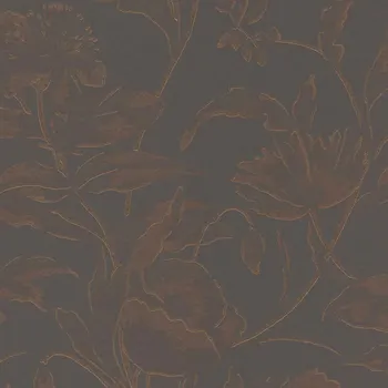Tapeta Eijffinger Hnědo-bronzová květinová vliesová tapeta na zeď, 340135, Gilded, Eijffinger, velikost 10 x 0,52 m