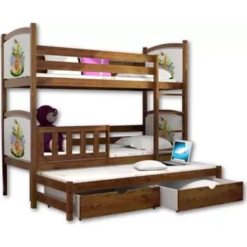 Dětská postel Vomaks Patrová postel s přistýlkou PPV 005 - 1222/SUR6 - doprava zdarma - SLEVA 3% s kodem radost25