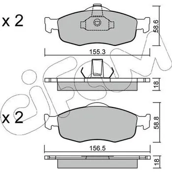 Auto-moto Sada brzdových destiček, kotoučová brzda CIFAM 822-146-0