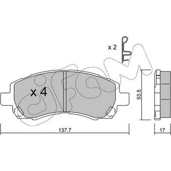 Brzdová destička Sada brzdových destiček, kotoučová brzda CIFAM 822-295-0