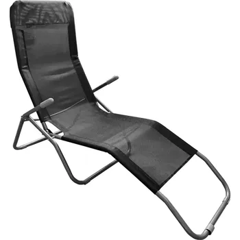 Zahradní lehátko Zahradní lehátko SELNO - černá/šedá - SLEVA 3% s kodem radost25