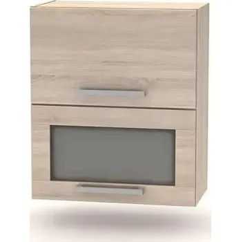 Kuchyňská linka Horní výklopná skříňka se sklem 2DV NOPL-009-OH - dub sonoma - SLEVA 3% s kodem radost25