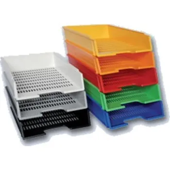 Archivační box Kancelářský box plastový čirý červený