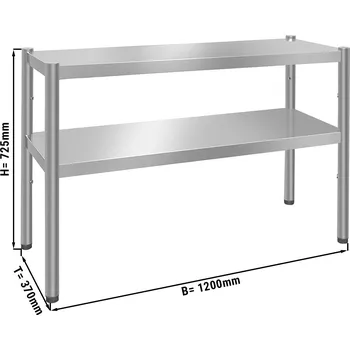 Vinotéka G.Gastro Nástavný regál PREMIUM 1,2 m - se 2 policemi vysokými 0,7 m