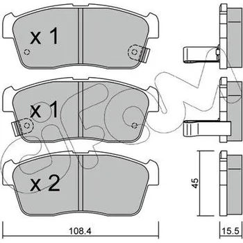 Brzdová destička Sada brzdových destiček, kotoučová brzda CIFAM 822-415-0
