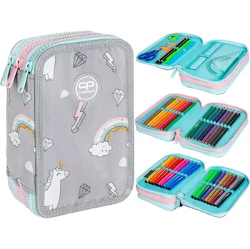 Školní batoh Školní penál třípatrový s náplní Jednorožec s duhou PEBH1216 - SLEVA 3% s kodem radost25