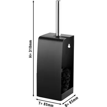 WC štětka G.Gastro Toaletní štětka ve stojanu - nerezová ocel - černý