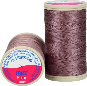 Nit Elastická polyesterová nit 3075 Hnědá (MEZ FLEX 120)