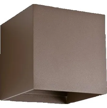 Venkovní osvětlení Redo 90177 Vary, hnědé venkovní svítidlo s nastavitelným úhlem svícení LED 2x6W 4000K, 10x10cm