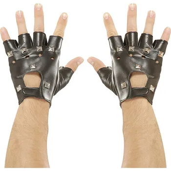 Bezprsté rukavice s koženým vzhledem a cvoky