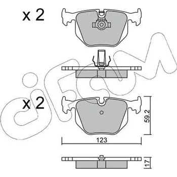 Brzdový systém Sada brzdových destiček, kotoučová brzda CIFAM 822-560-0