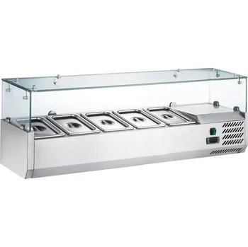 Lednice G.Gastro Chladicí pultová vitrína PREMIUM - 1200 x 335 x 448 mm, 5x 1/4 GN