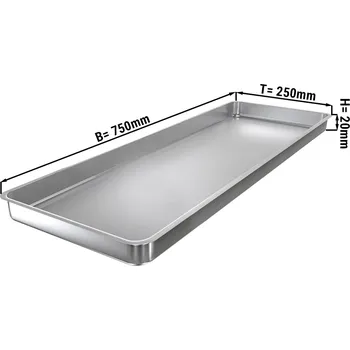 G.Gastro Servírovací podnos s okrajem - 75 x 25 x 2 cm
