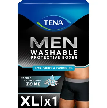 TENA Men Washab Boxers černé XL Inkontinenční kalhotky TENA Men Washab Boxers černé XL