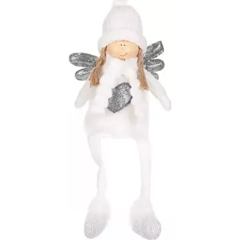 Vánoční dekorace Andělka se srdcem- bílá ZM1381 - SLEVA 3% s kodem radost25