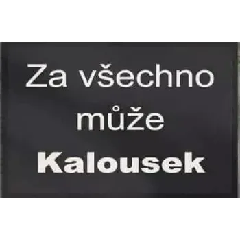 Rohožka ATAN Rohožka Babiš Za všechno může Kalousek 40x60 cm Černá