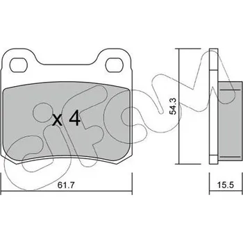 Brzdová destička Sada brzdových destiček, kotoučová brzda CIFAM 822-092-1