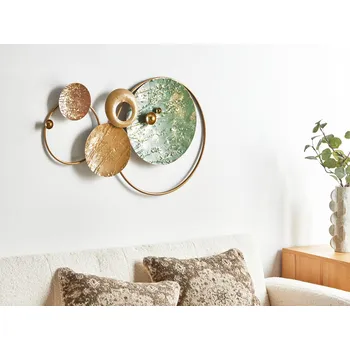 Nástěnný dekor zlatá železná kovová socha geometrické nástěnné umění abstraktní glam moderní příslušenství Beliani