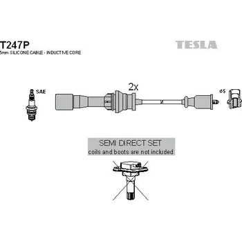 Zapalovací kabel Sada kabelů pro zapalování TESLA T247P