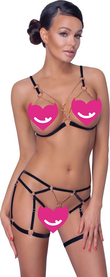 Cottelli Open Bra & Strings Set 2213958 Velikost XL