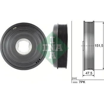 Řemenice, klikový hřídel INA 544 0136 10