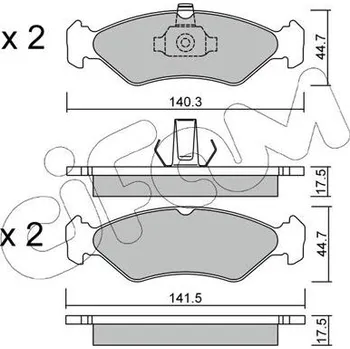 Brzdová destička Sada brzdových destiček, kotoučová brzda CIFAM 822-088-0