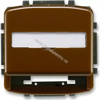 Elektrická zásuvka Kryt zásuvky komunikační 5014A-A100 H s popisovým polem Tango - hnědý (5014A-A100 H)
