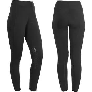 Jezdecké kalhoty EQUESTRO Legíny jezdecké Kao Equestro, s gripem na kolenou, dámské, černé XL