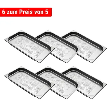 Dóza na potraviny G.Gastro Nerezová GN nádoba 1/1 - perforovaná - hloubka: 40 mm