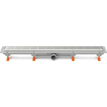 Podlahový linear. žlab 850 mm,boční D40,line mat s nerez. rámečkem