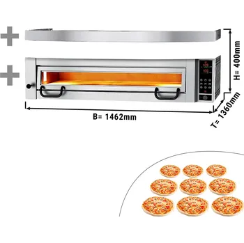Pec na pizzu G.Gastro Pec na pizzu Power s digestoří - 9x Ø 34 cm