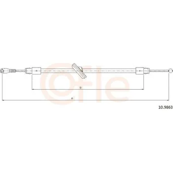 Brzdový systém Tažné lanko, parkovací brzda COFLE 10.9863