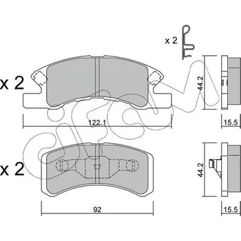 Brzdový systém Sada brzdových destiček, kotoučová brzda CIFAM 822-605-0