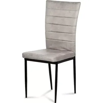 Jídelní židle Jídelní židle AC-9910 LAN3 - lanýžová látka imitace broušené kůže, kov černý mat - SLEVA 3% s kodem radost25